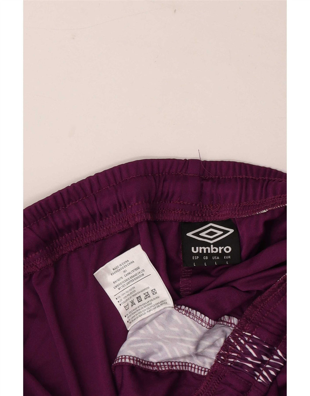Umbro Mens Graphic Sport Shorts Large Purple Polyester