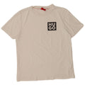 Hugo Boss Mens Graphic T-Shirt Top Medium White Cotton