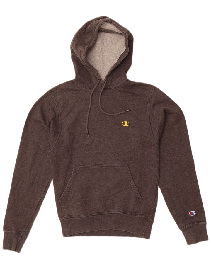 CHAMPION Mens Hoodie Jumper XS Grey Cotton