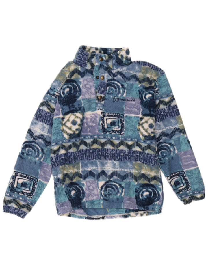 Sergio Tacchini Boys Fleece Jumper 10-11 Years Multicoloured Retro