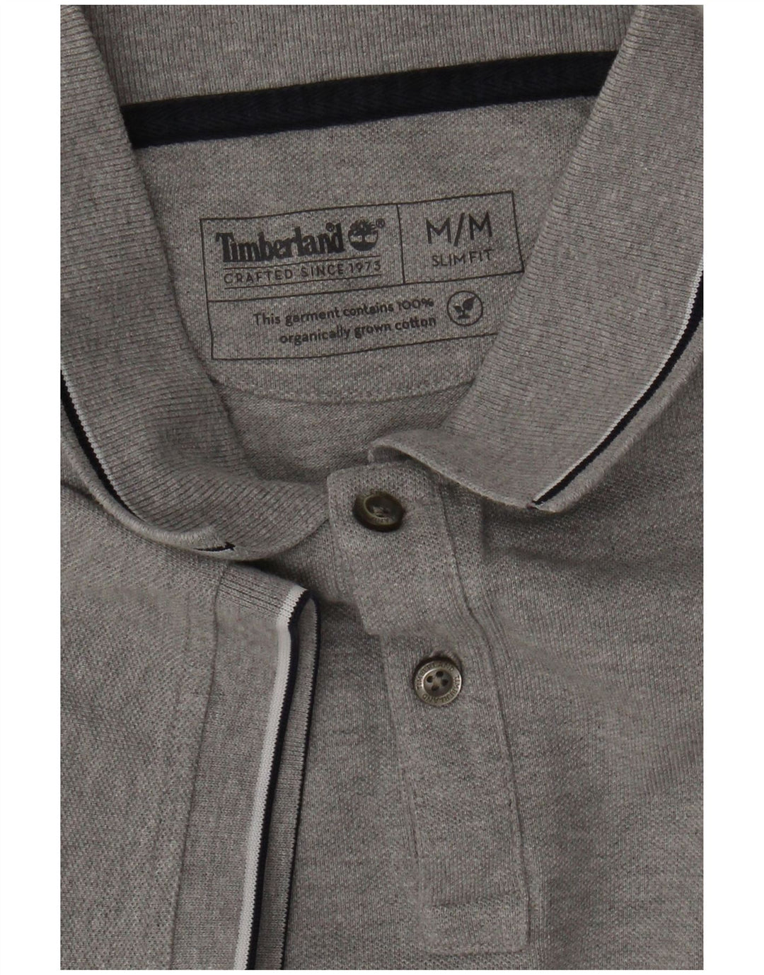 Timberland Mens Slim Fit Polo Shirt Medium Grey Cotton