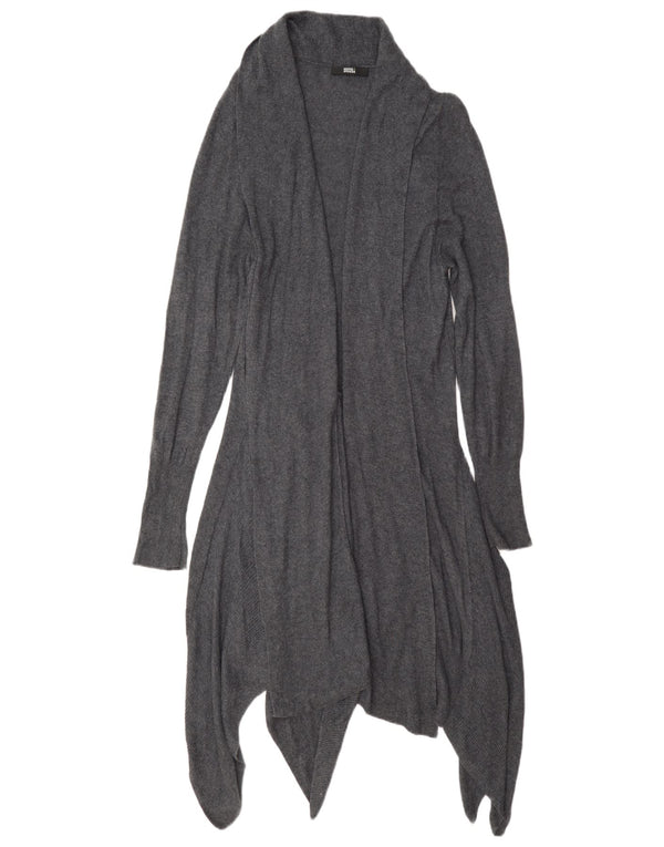 Marks & Spencer Womens Asymmetric Cardigan Sweater UK 14 Medium Grey