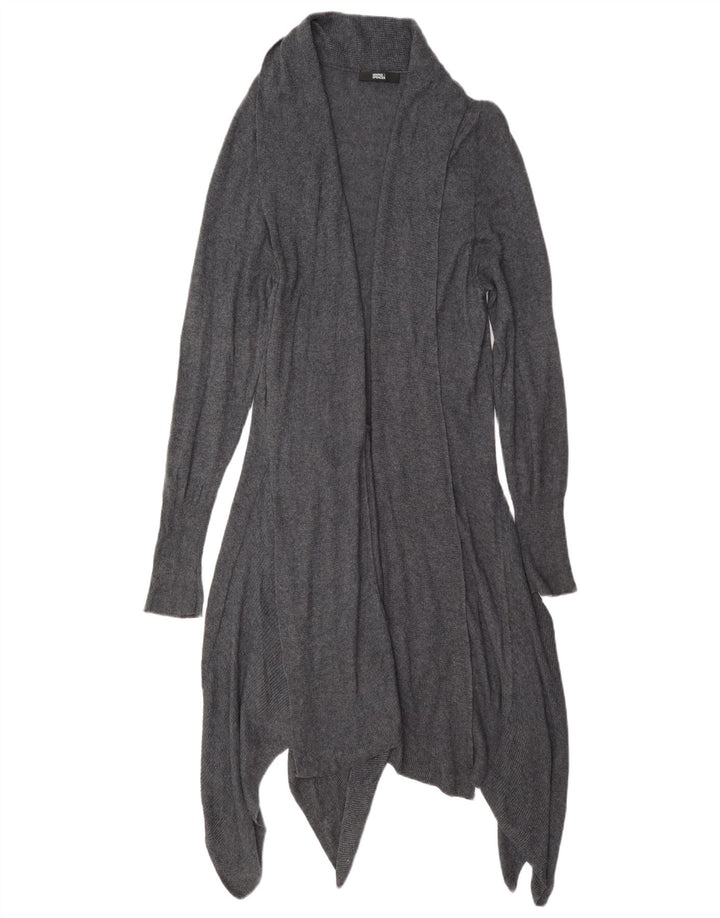 Marks & Spencer Womens Asymmetric Cardigan Sweater UK 14 Medium Grey