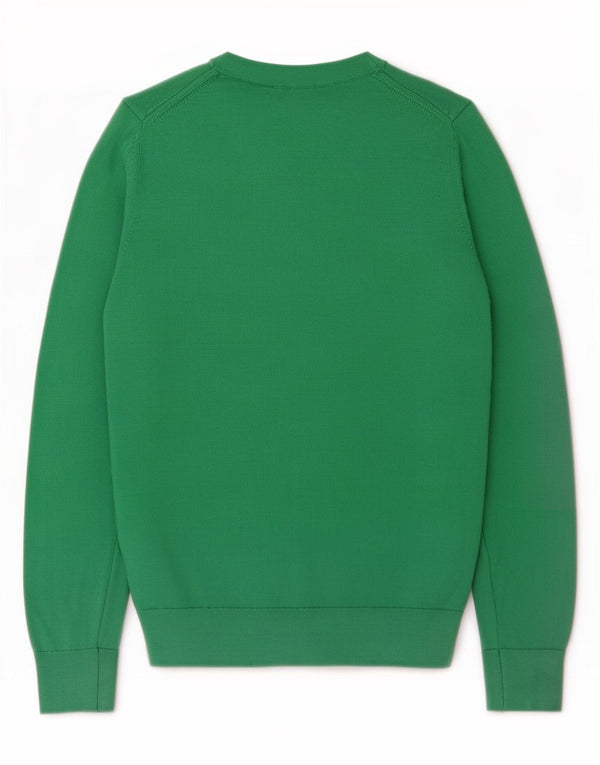 Marks & Spencer Womens Crew Neck Jumper Sweater UK 12 Medium Green