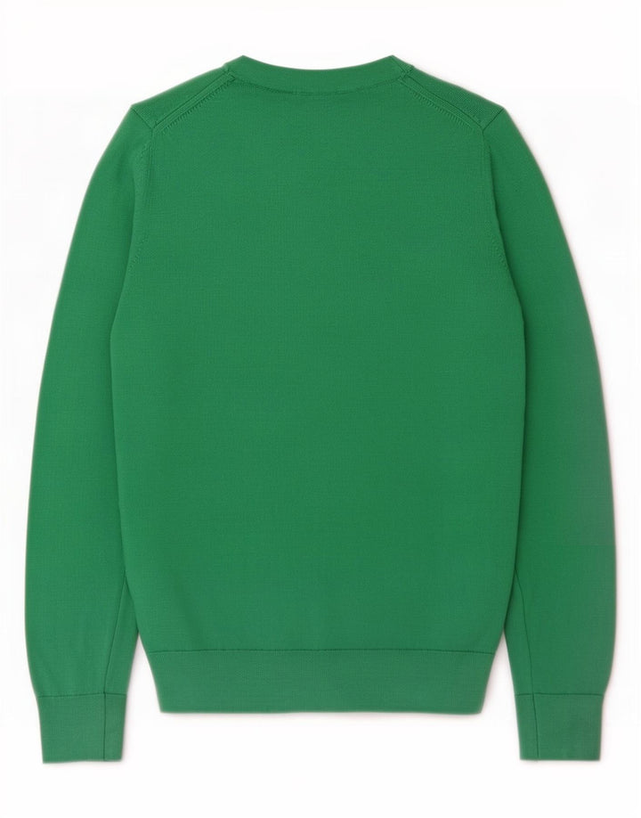 Marks & Spencer Womens Crew Neck Jumper Sweater UK 12 Medium Green