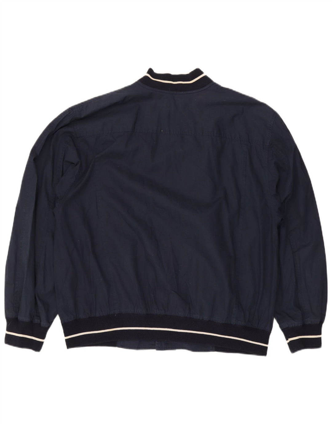 Pancaldi & B Mens Bomber Jacket IT 54 2XL Navy Blue Cotton