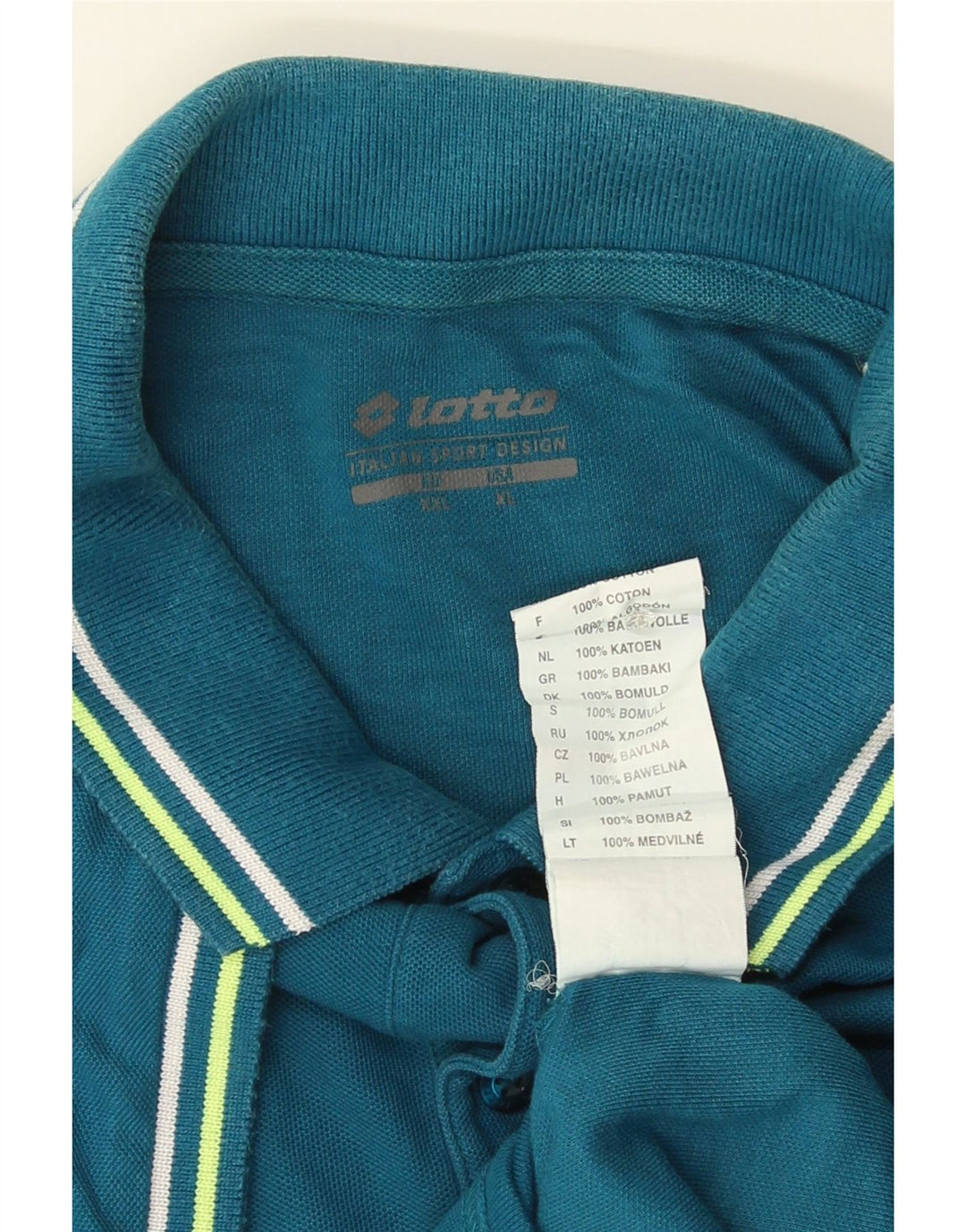 Lotto Mens Polo Shirt XL Blue Cotton