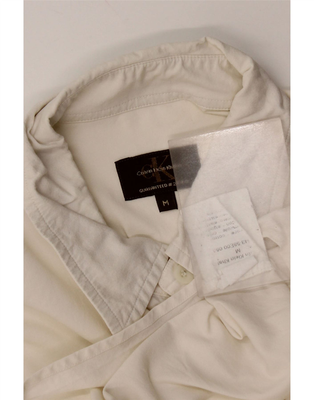 Calvin Klein Mens Shirt Medium White Cotton