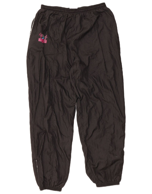 Vintage Mens Tracksuit Trousers Joggers UK 44/46 Large  Black Polyamide