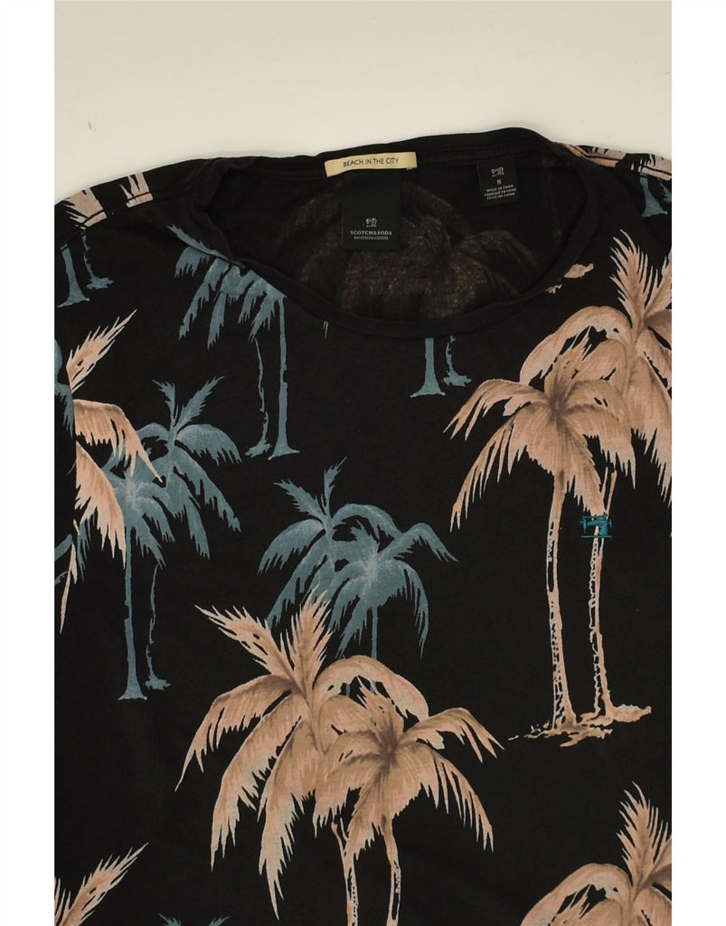 SCOTCH & SODA Mens T-Shirt Top Small Black Cotton Hawaiian | Vintage Scotch & Soda | Thrift | Second-Hand Scotch & Soda | Used Clothing | Messina Hembry 