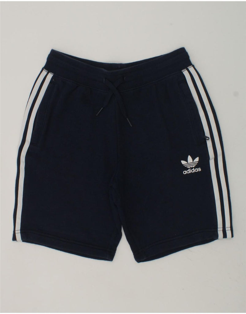 ADIDAS Boys Sport Shorts 11-12 Years Navy Blue Cotton | Vintage Adidas | Thrift | Second-Hand Adidas | Used Clothing | Messina Hembry 