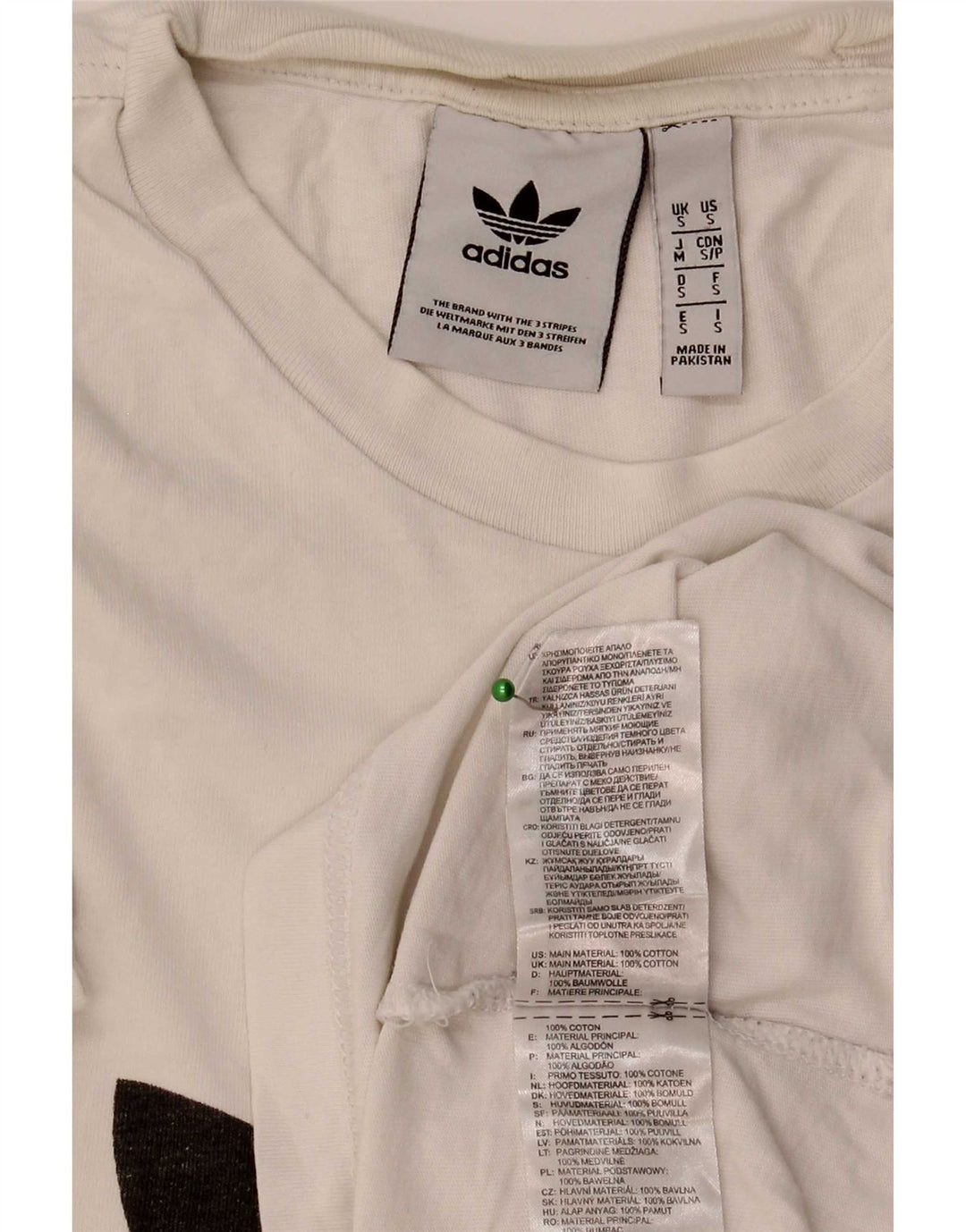 Adidas Mens Graphic T-Shirt Top Small White Cotton
