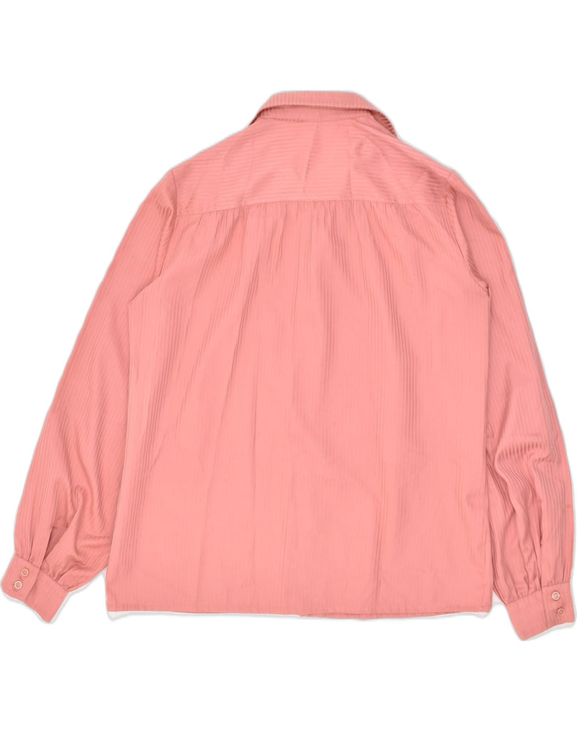 VINTAGE Womens Shirt EU 40 Medium Pink Striped Polyester | Vintage Vintage | Thrift | Second-Hand Vintage | Used Clothing | Messina Hembry 