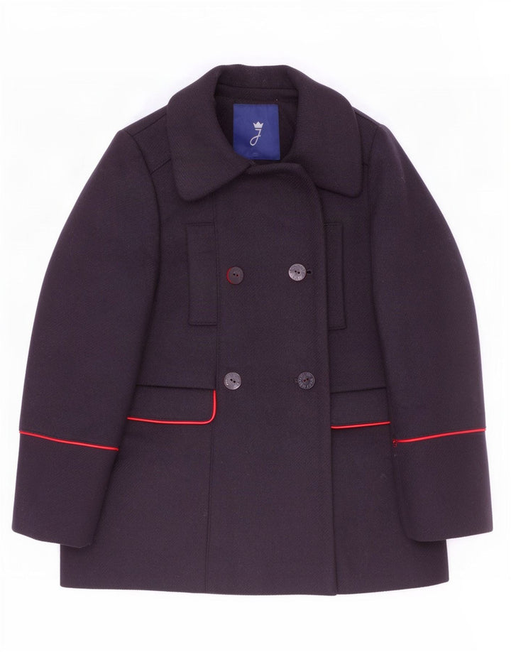 Jacadi Paris Girls Pea Coat 7-8 Years Navy Blue