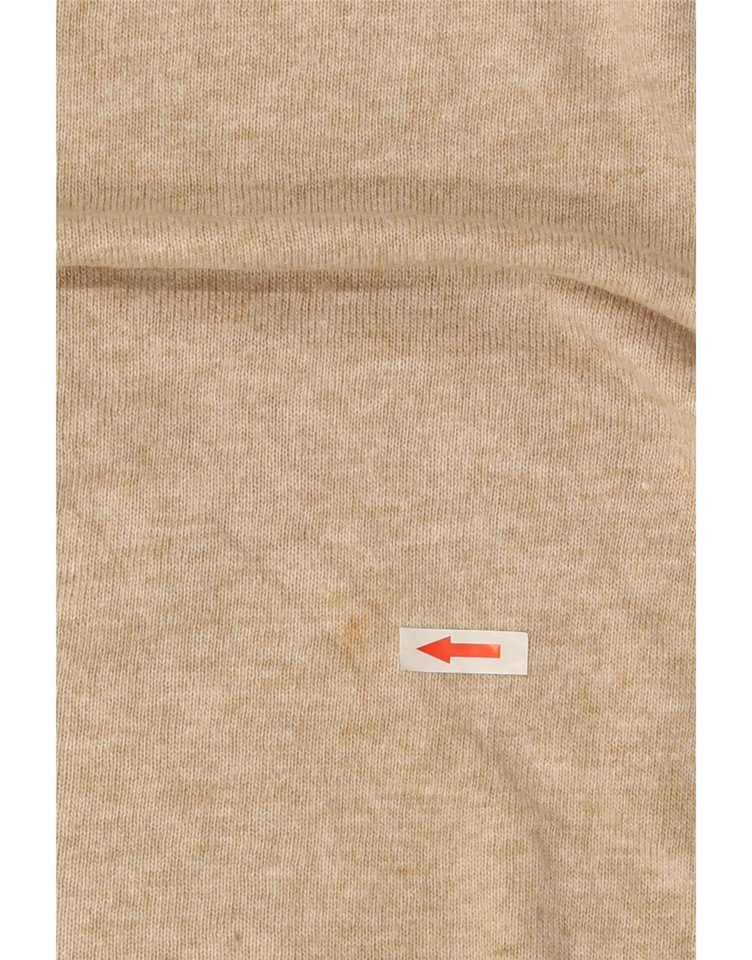 Marks & Spencer Womens Graphic Boat Neck Jumper Sweater UK 12 Medium Beige