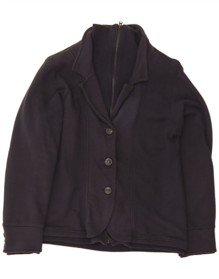 WOOLRICH Womens 3 Button Blazer Jacket UK 18 XL Navy Blue Cotton Vintage Woolrich and Second-Hand Woolrich from Messina Hembry 