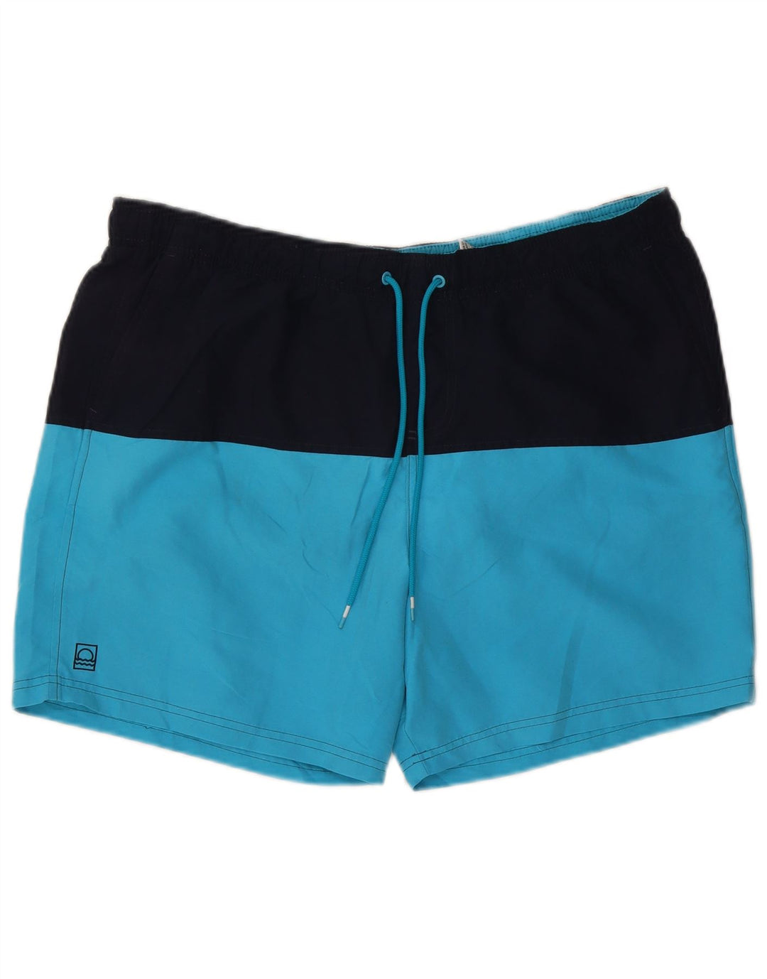 Marks & Spencer Mens Swimming Shorts XL Blue Colourblock Polyester