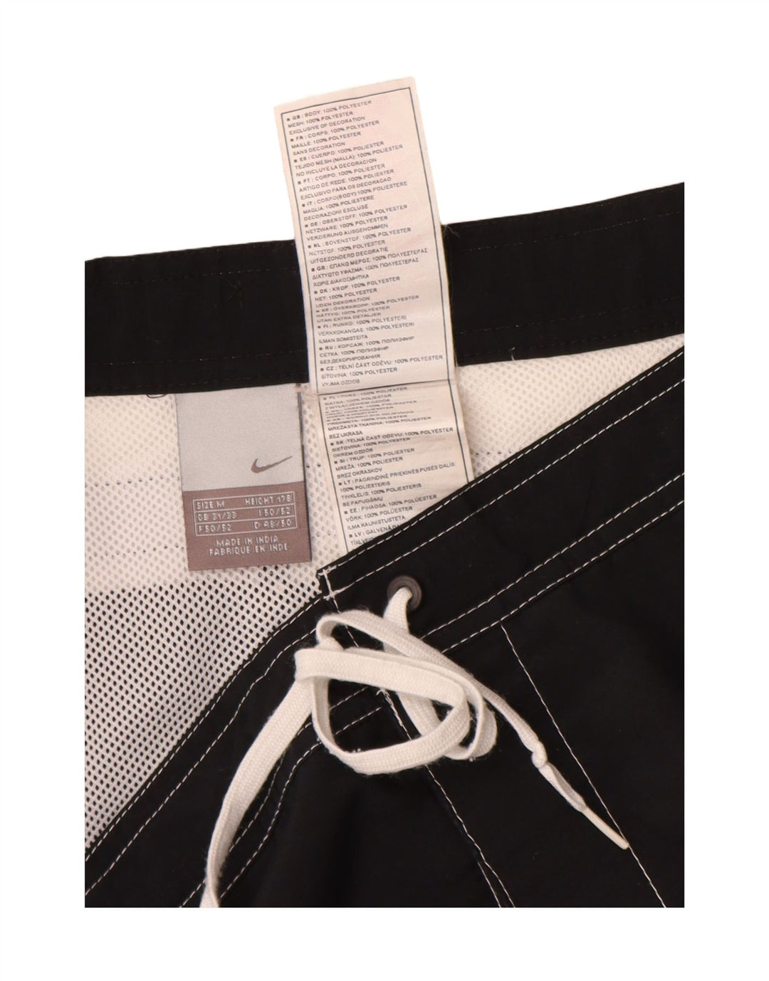 Nike Mens Swimming Shorts Medium  Black Colourblock Polyester