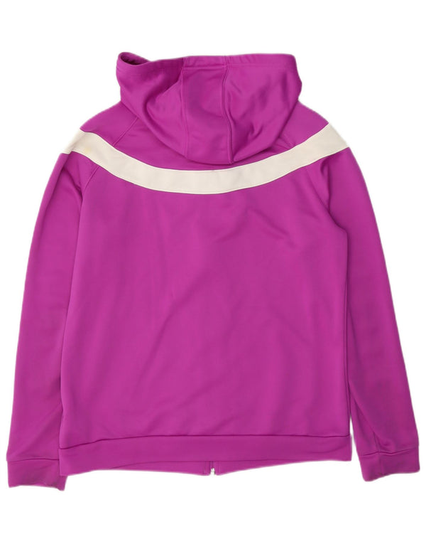 Adidas Womens Zip Hoodie Sweater UK 16/18 Large Purple Colourblock