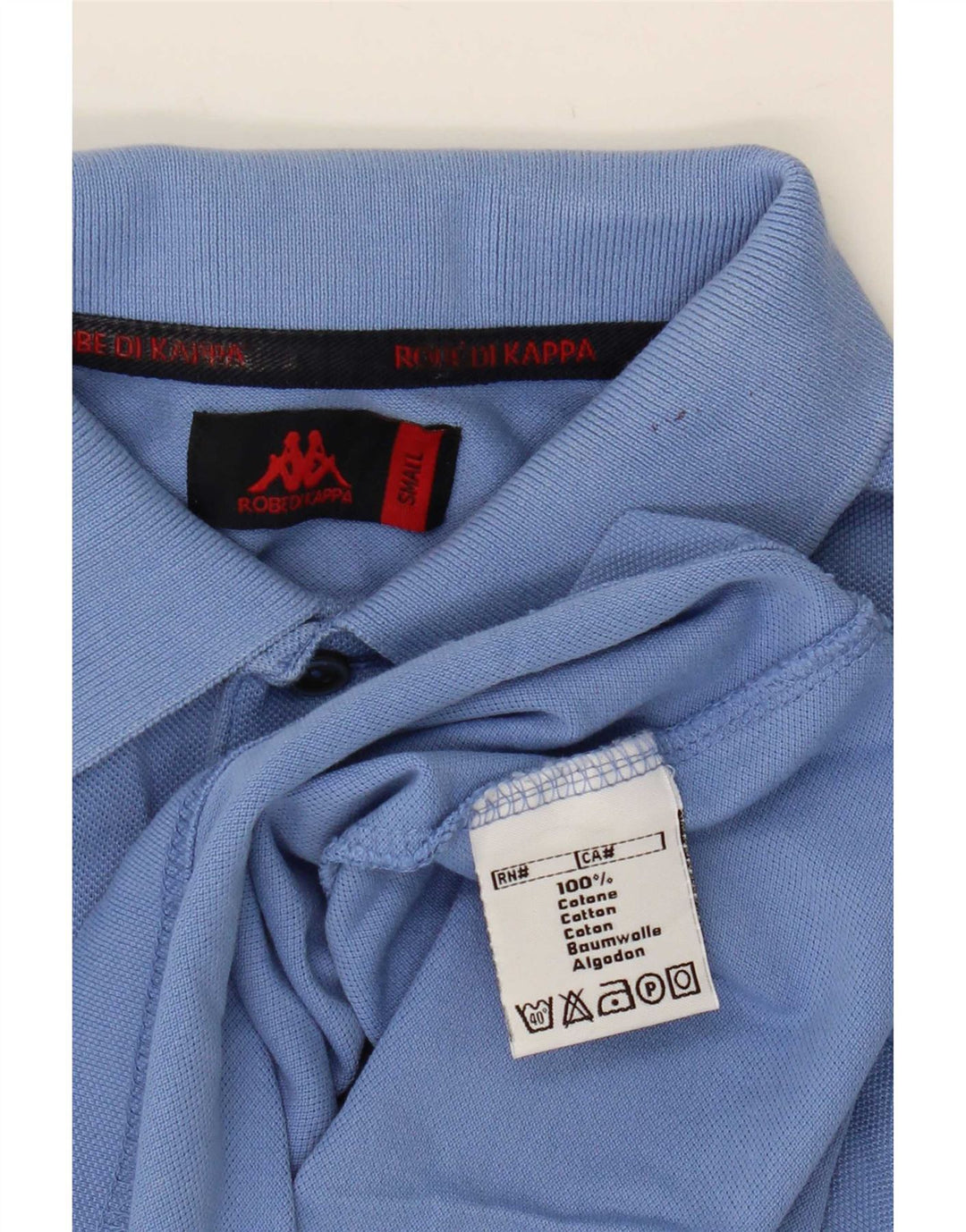 Kappa Mens Polo Shirt Small Blue Cotton