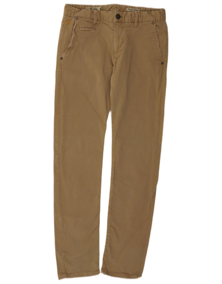 Marlboro Classics Womens Regular Tapered Chino Trousers W32 L34 Beige