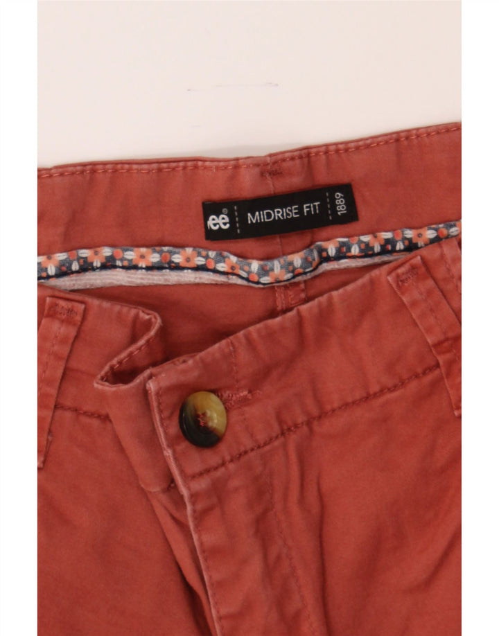 LEE Womens Chino Shorts US 12 Large W32 Maroon Cotton