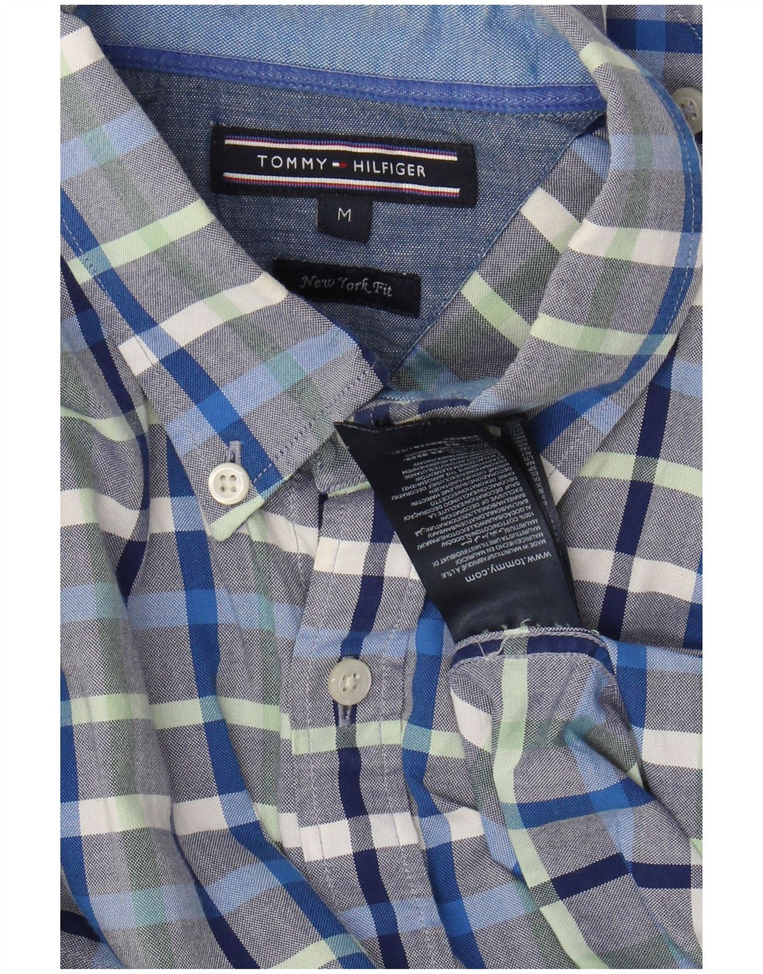 TOMMY HILFIGER Mens New York Fit Shirt Medium Multicoloured Check Cotton