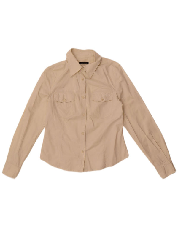 Sergio Tacchini Womens Shirt IT 40 Small White Cotton