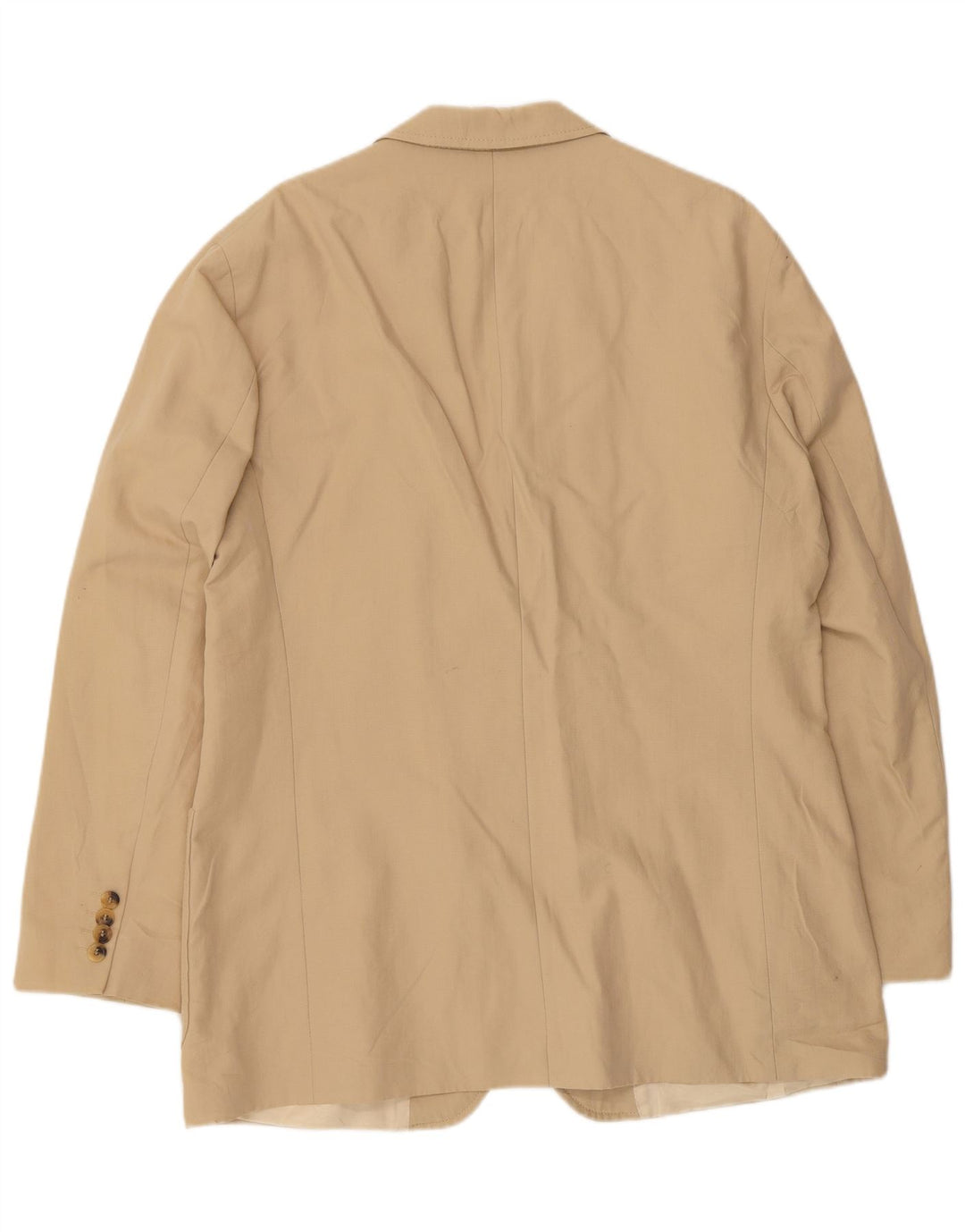 HUGO BOSS Mens 3 Button Blazer Jacket EU 52 XL Beige Cotton