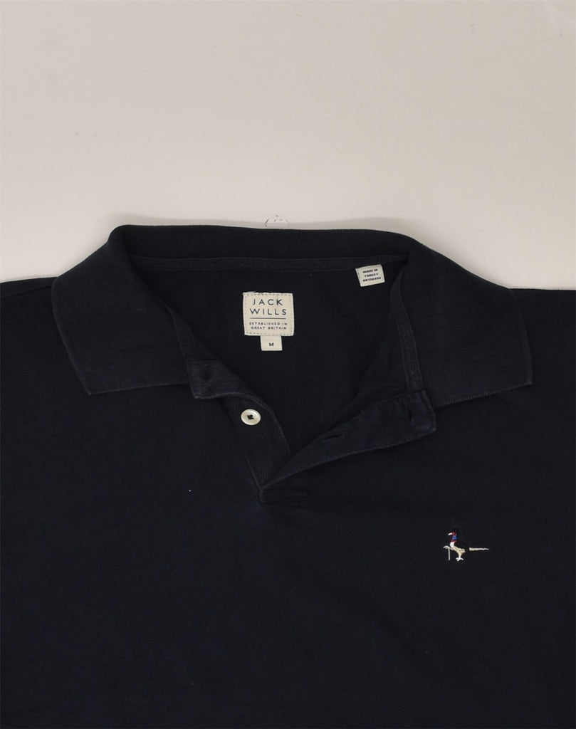 JACK WILLS Mens Polo Shirt Medium Navy Blue Cotton | Vintage Jack Wills | Thrift | Second-Hand Jack Wills | Used Clothing | Messina Hembry 