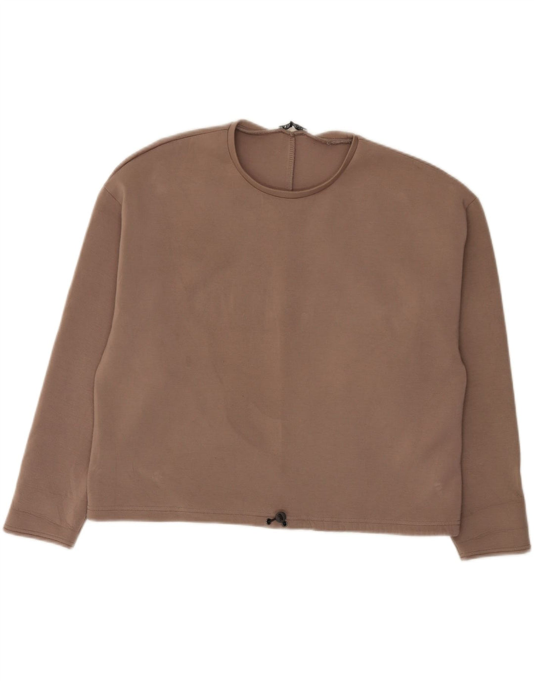 Zara Womens Sweatshirt Jumper UK 16 Large Brown Viscose