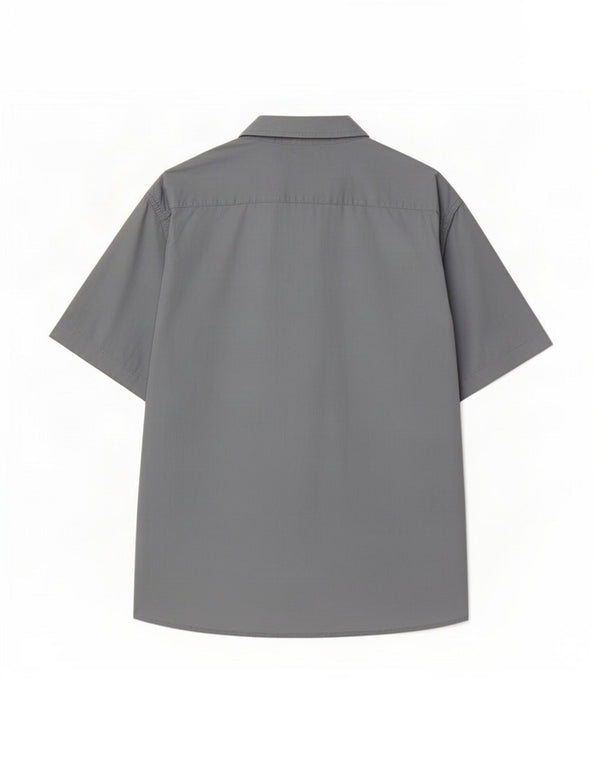 Wrangler Mens Short Sleeve Shirt 2XL Grey Cotton