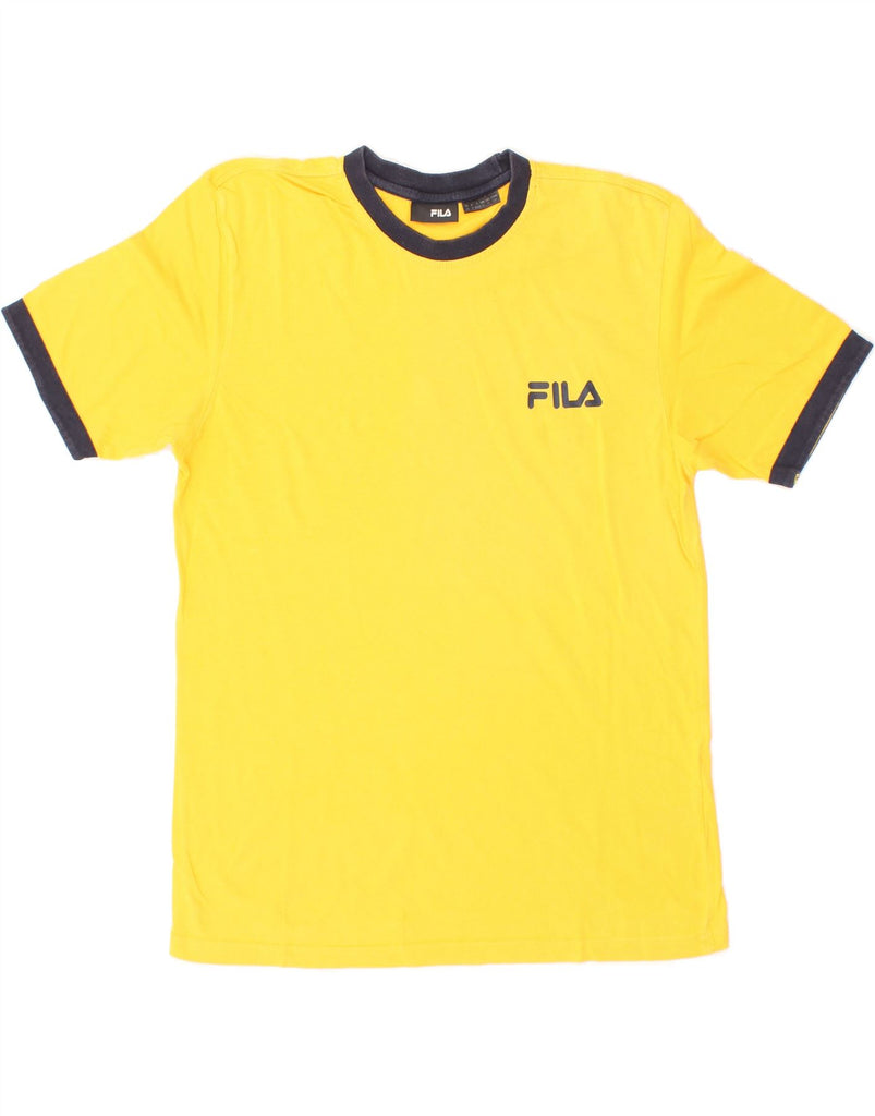 FILA Mens T-Shirt Top Small Yellow Cotton Vintage Fila and Second-Hand Fila from Messina Hembry 