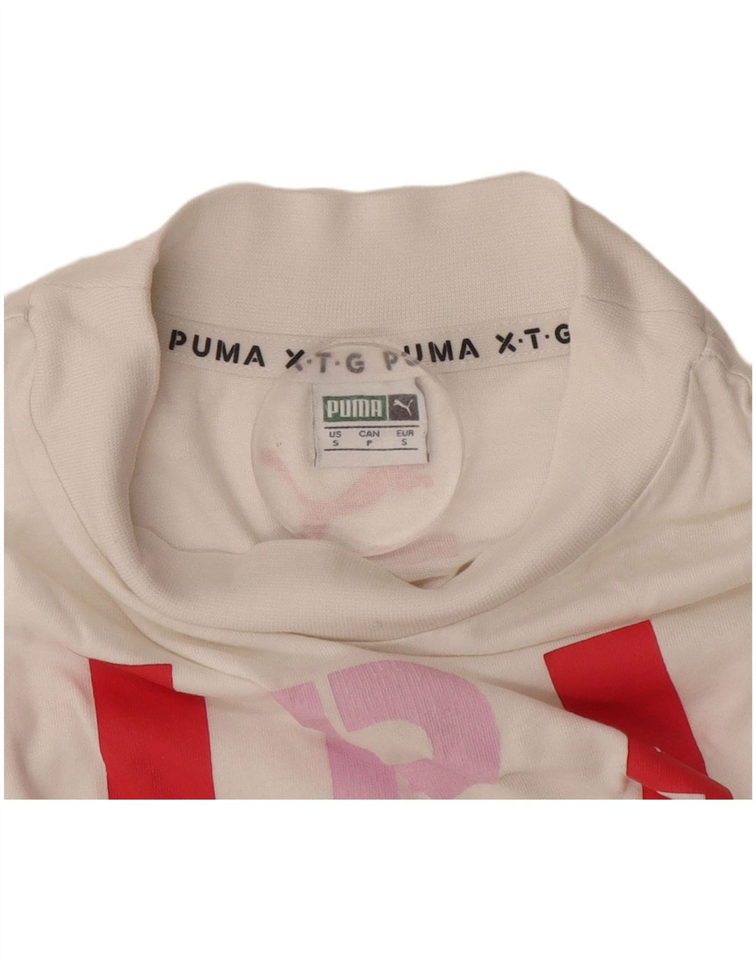 Puma Womens Graphic T-Shirt Top UK 10 Small White