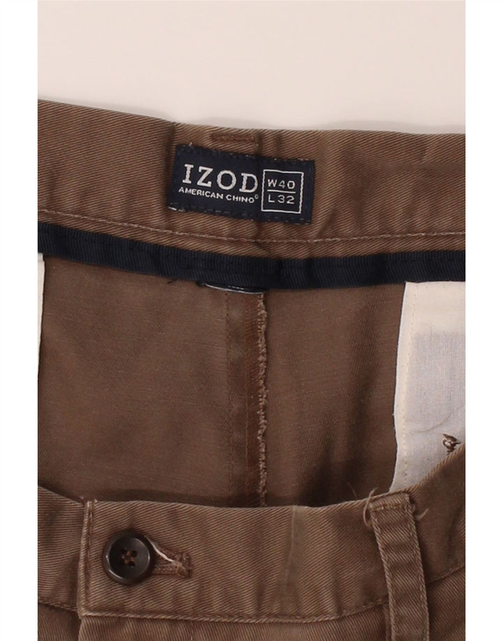 IZOD Mens Straight Pegged Chino Trousers W40 L32 Beige Vintage Izod and Second-Hand Izod from Messina Hembry 