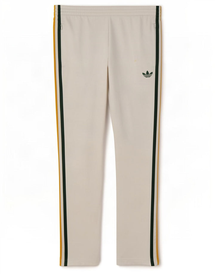 Adidas Womens Tracksuit Trousers UK 10 Small White Polyester