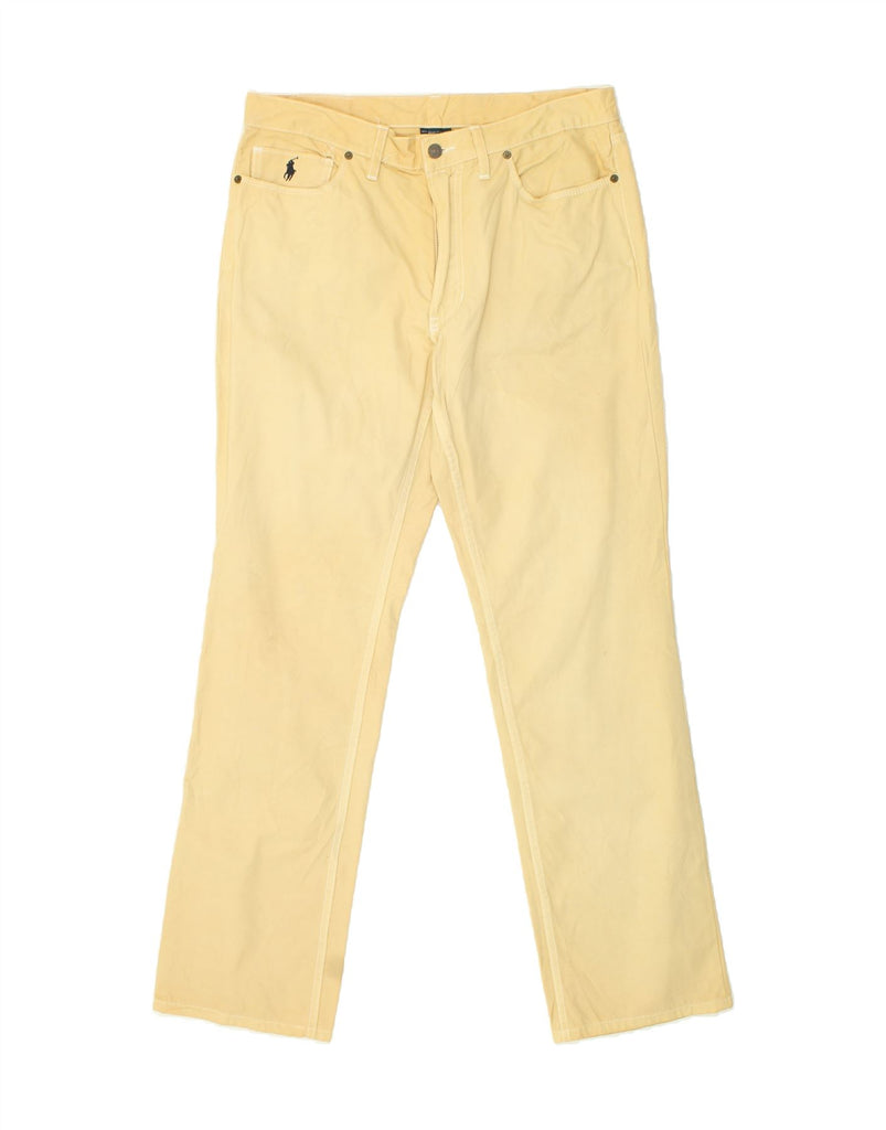 POLO RALPH LAUREN Mens Straight Casual Trousers W33 L34 Beige Cotton | Vintage Polo Ralph Lauren | Thrift | Second-Hand Polo Ralph Lauren | Used Clothing | Messina Hembry 