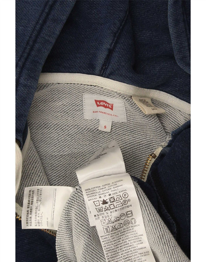 Levi's Mens Regular Fit Zip Hoodie Sweater Small Blue Cotton