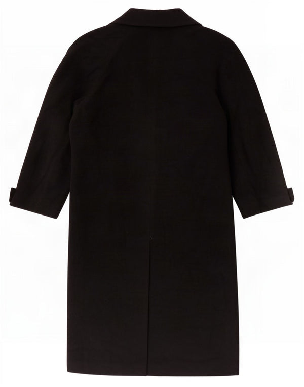 Benetton Womens Oversized Overcoat IT 40 Small Black Wool