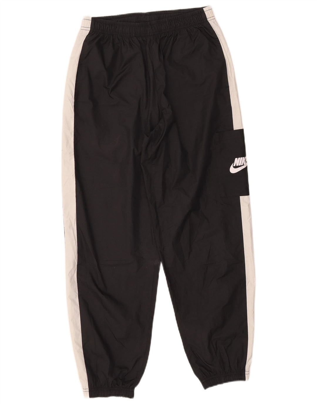 Nike Mens Graphic Tracksuit Trousers Joggers Small Black Colourblock