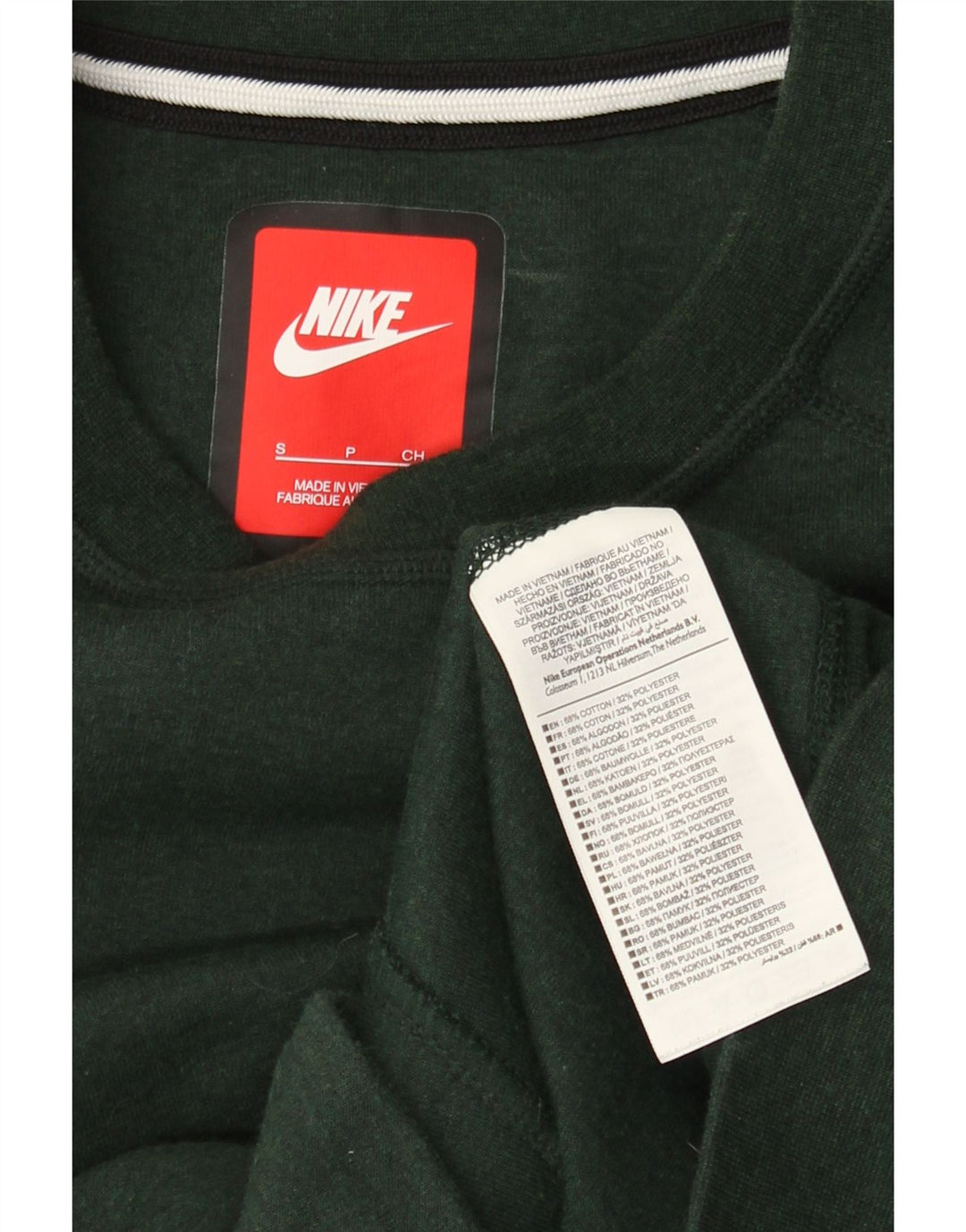 NIKE Mens Sweatshirt Jumper Small Green Cotton