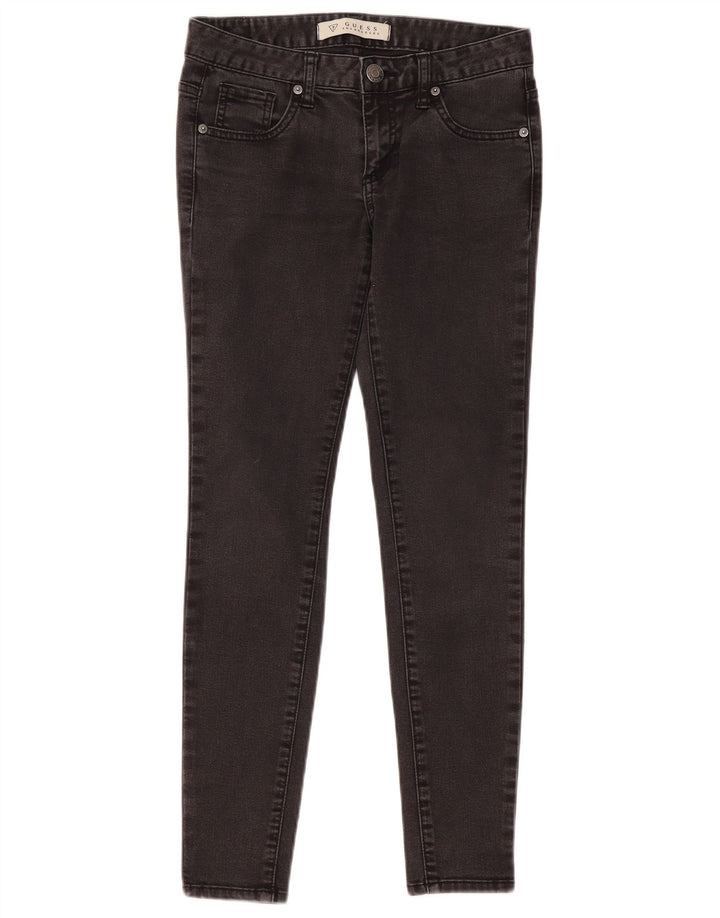 GUESS Womens Skinny Jeans W27 L28 Grey Cotton