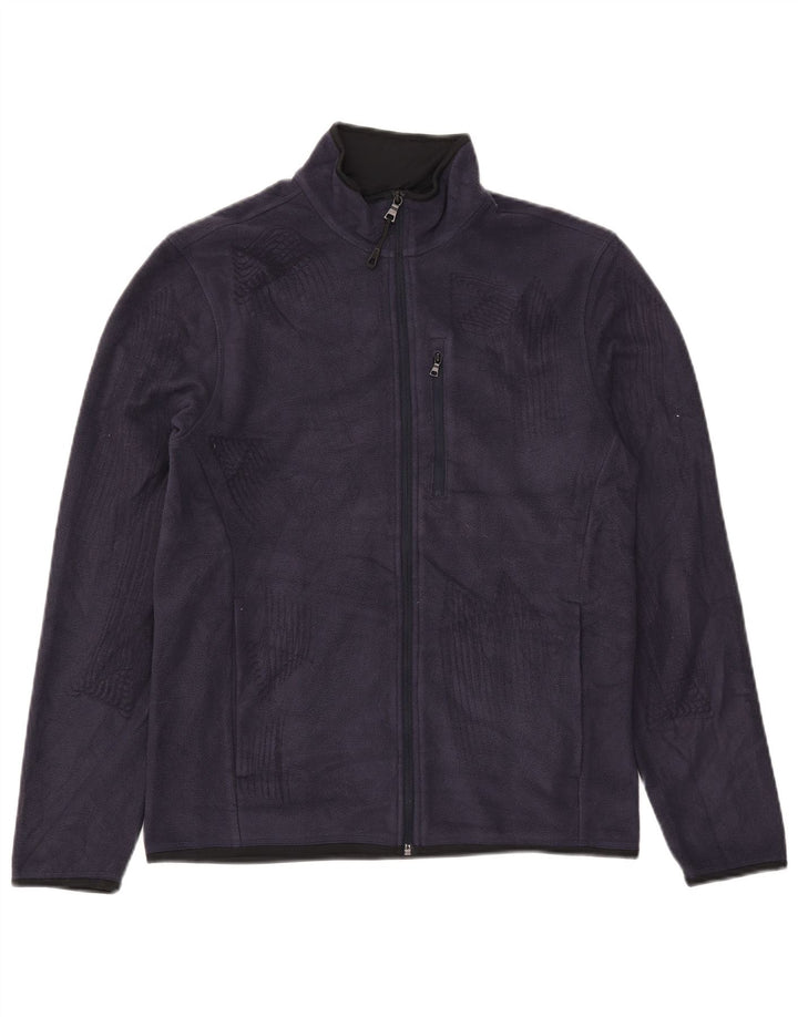 Marks & Spencer Mens Fleece Jacket UK 36 Small Navy Blue