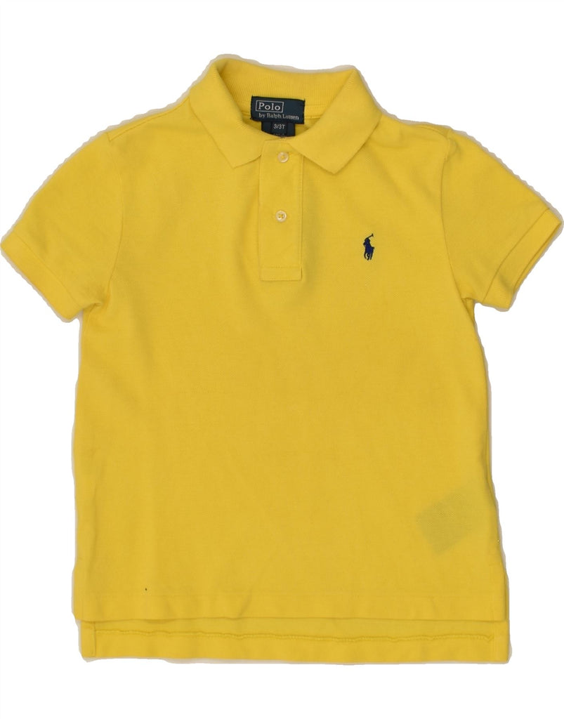 POLO RALPH LAUREN Boys Polo Shirt 2-3 Years Yellow Cotton | Vintage Polo Ralph Lauren | Thrift | Second-Hand Polo Ralph Lauren | Used Clothing | Messina Hembry 