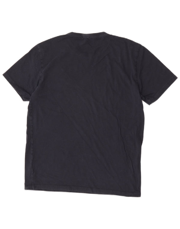 Reiss Womens T-Shirt Top UK 16 Large Navy Blue Cotton
