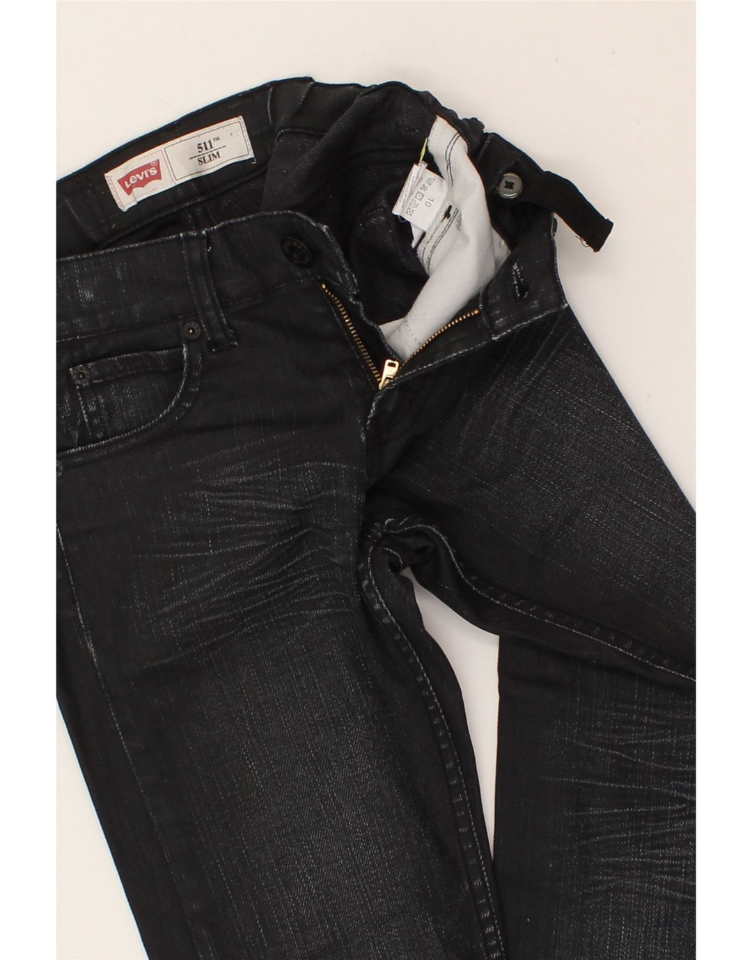 LEVI'S Boys 511 Slim Jeans 9-10 Years W26 L26  Black Cotton Vintage Levi's and Second-Hand Levi's from Messina Hembry 