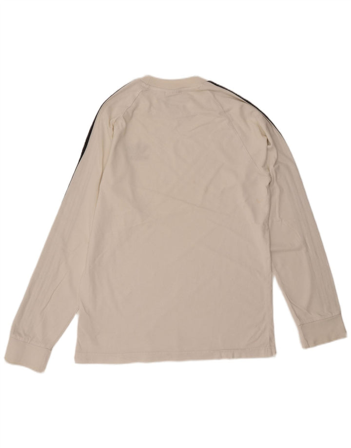 Adidas Mens Top Long Sleeve Medium White Cotton