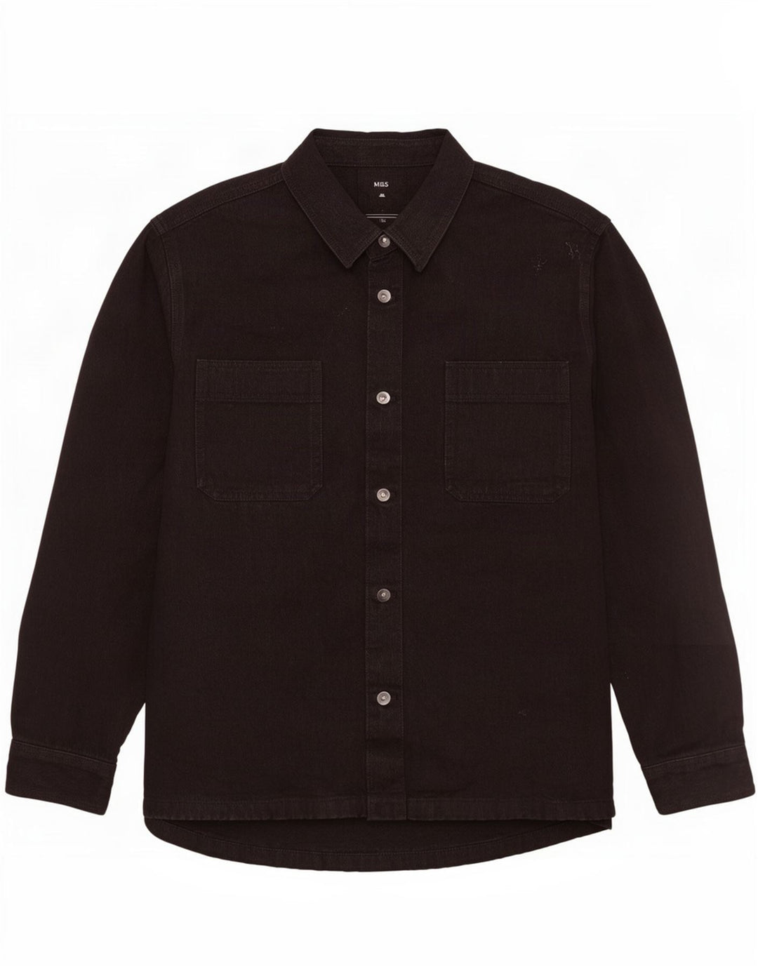 Marks & Spencer Mens Denim Shirt 3XL Black Cotton