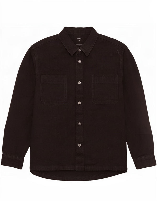 Marks & Spencer Mens Denim Shirt 3XL Black Cotton