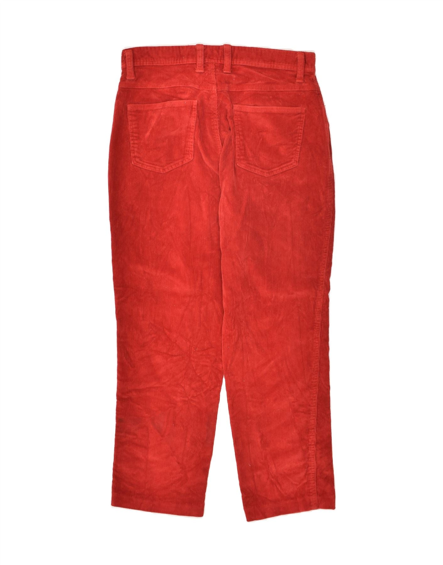 VINTAGE Pantalones rectos de pana para mujer Reino Unido 10 Pequeno W30 L26 Algodon rojo Ropa vintage y de segunda mano online Mesina Hembry